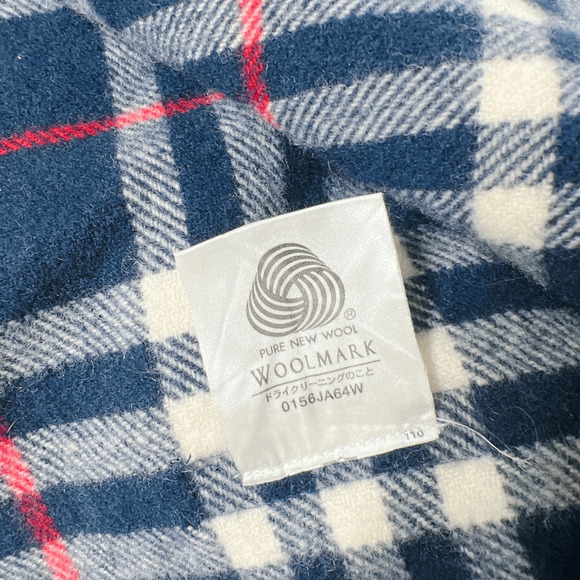 Burberry Nova Check Cashmere Scarf Navy Stole Muffler - Picture 7 of 8